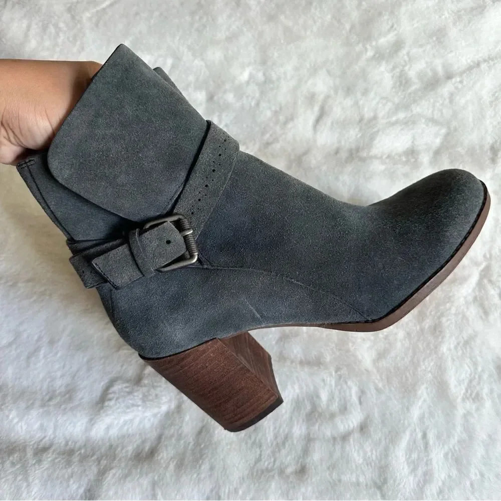 Splendid Women’s Callen Suede Buckle Ankle Bootie Size 9
